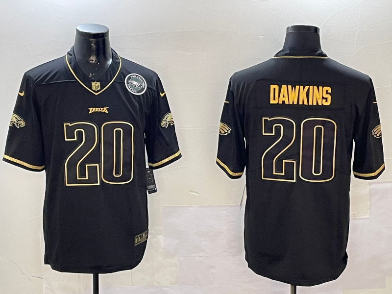 Men Philadelphia Eagles #20 Dawkins black 2025 Nike NFL jersey style 002